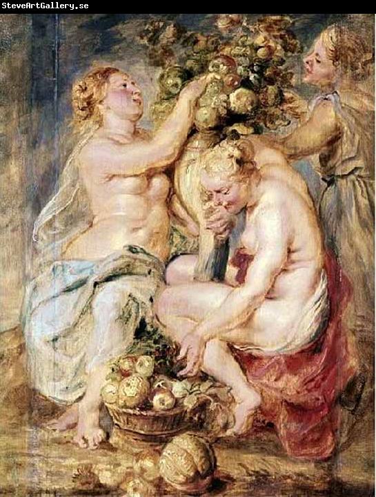 Peter Paul Rubens Ceres and Two Nymphs with a Cornucopia